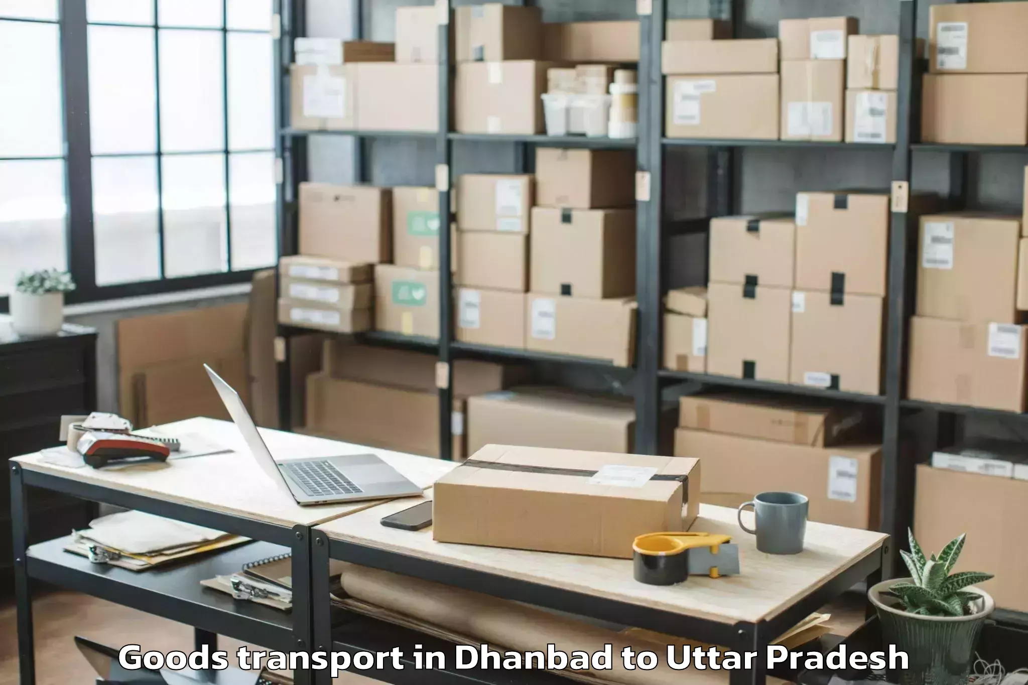 Quality Dhanbad to Siswa Bazar Goods Transport